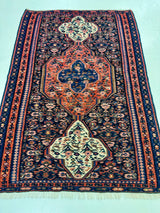 BILAL/ 146x101 CM SENEH NAVY KILIM