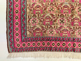 ZAYA/ 188X100 CM SENNEH PINK KILIM