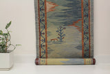 GOLNAR/ 314x83 CM SHIRAZ KILIM RUG RUNNER