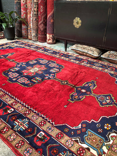 SEEB/ 285 x 165 CM NAVY TRIBAL CARPET